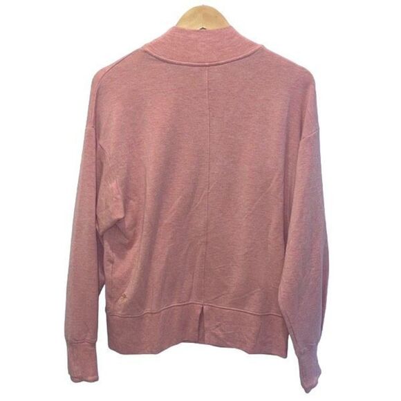 Athleta Apollo Mock Crewneck Sweatshirt Conch Pink Heather Size Small - Picture 5 of 12